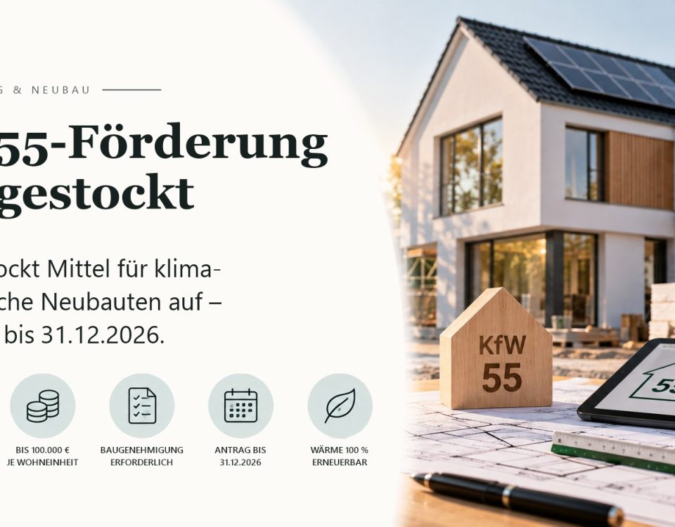 EH55-Förderung aufgestockt – Neubau im Effizienzhaus-55-Standard